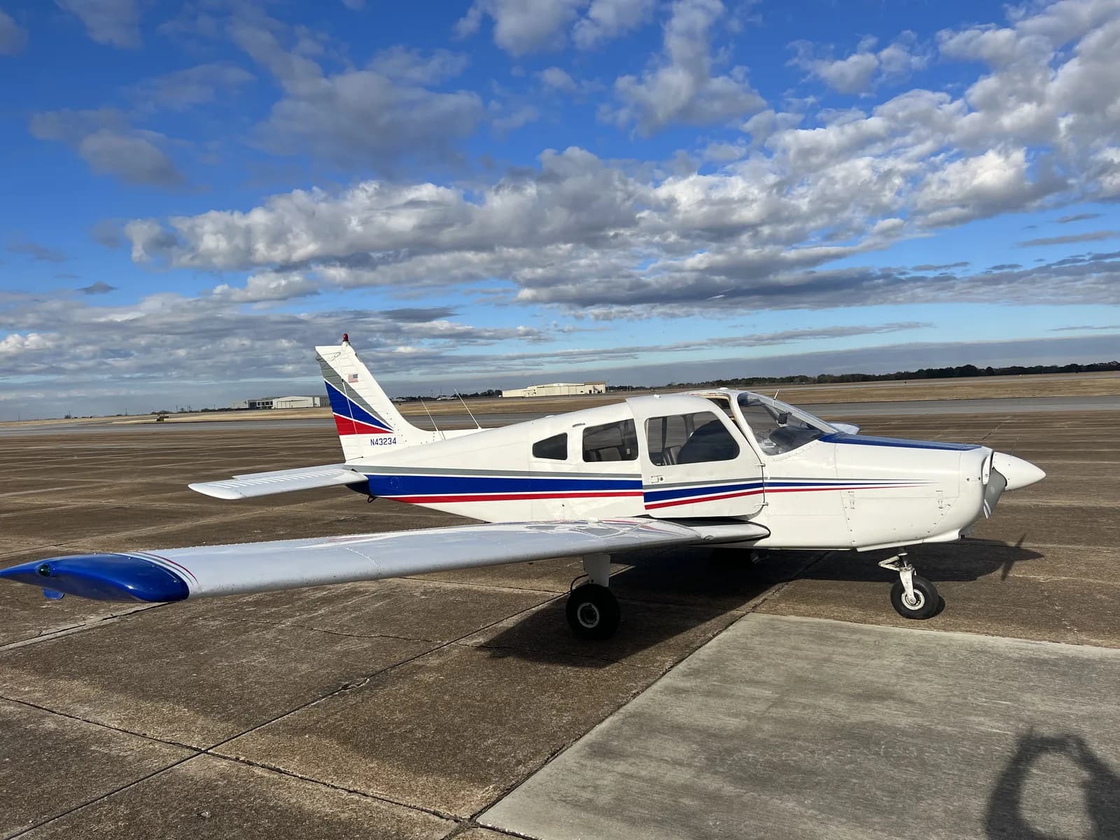 1974 Piper Warrior PA28-151 backup instrument trainer at Ozark-Blackwell Airport (71J)